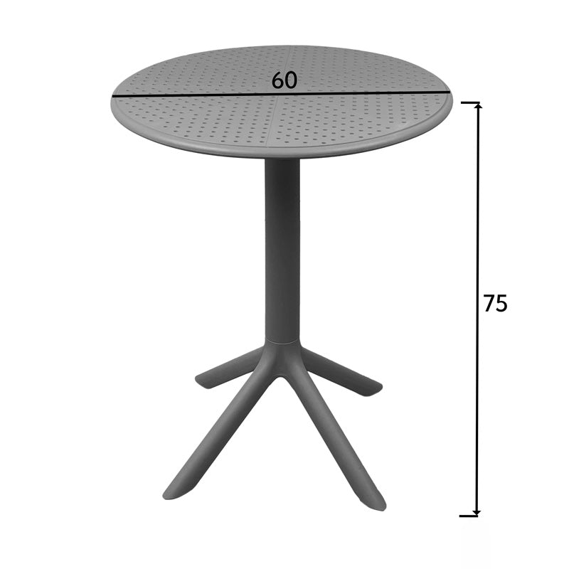 Merkon pp table in anthracite shade D60x75cm