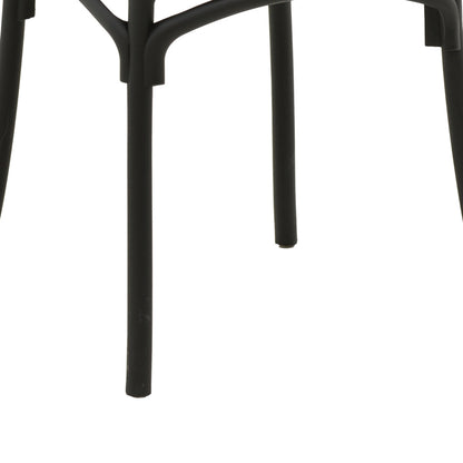 Stackable Crossie chair pp in dark grey shade 41x46x84cm