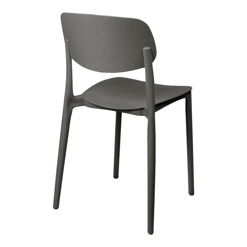 Stackable Berdian pp chair in dark grey color 38x49x79cm