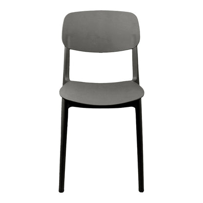 Stackable Berdian pp chair in dark grey color 38x49x79cm