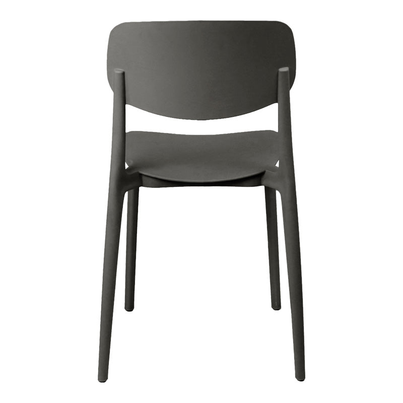 Stackable Berdian pp chair in dark grey color 38x49x79cm