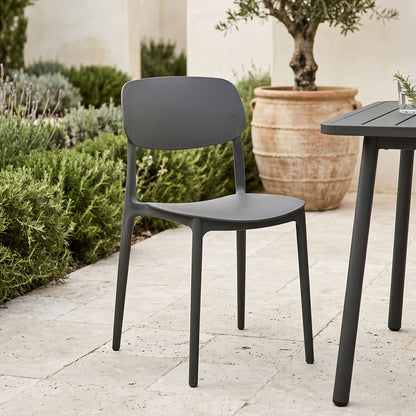 Stackable Berdian pp chair in dark grey color 38x49x79cm