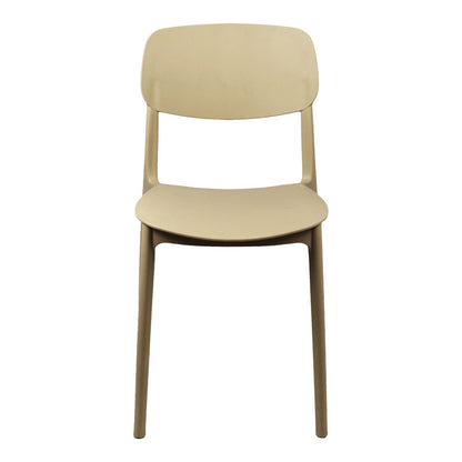 Stackable Berdian pp chair in cappuccino color 38x49x79cm