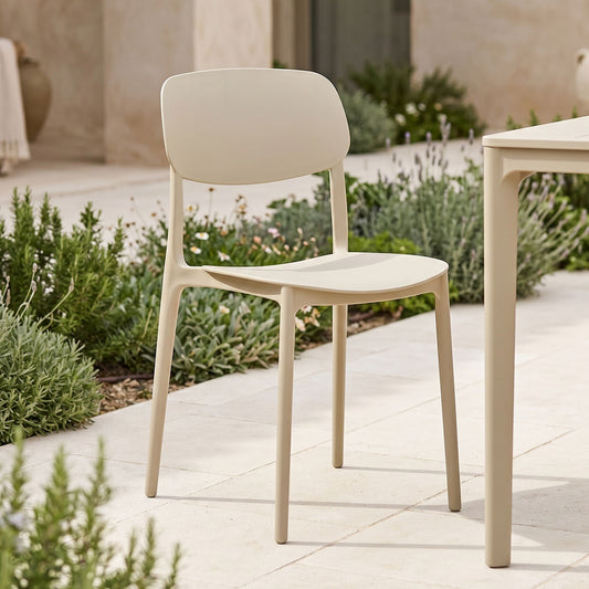 Stackable Berdian pp chair in cappuccino color 38x49x79cm