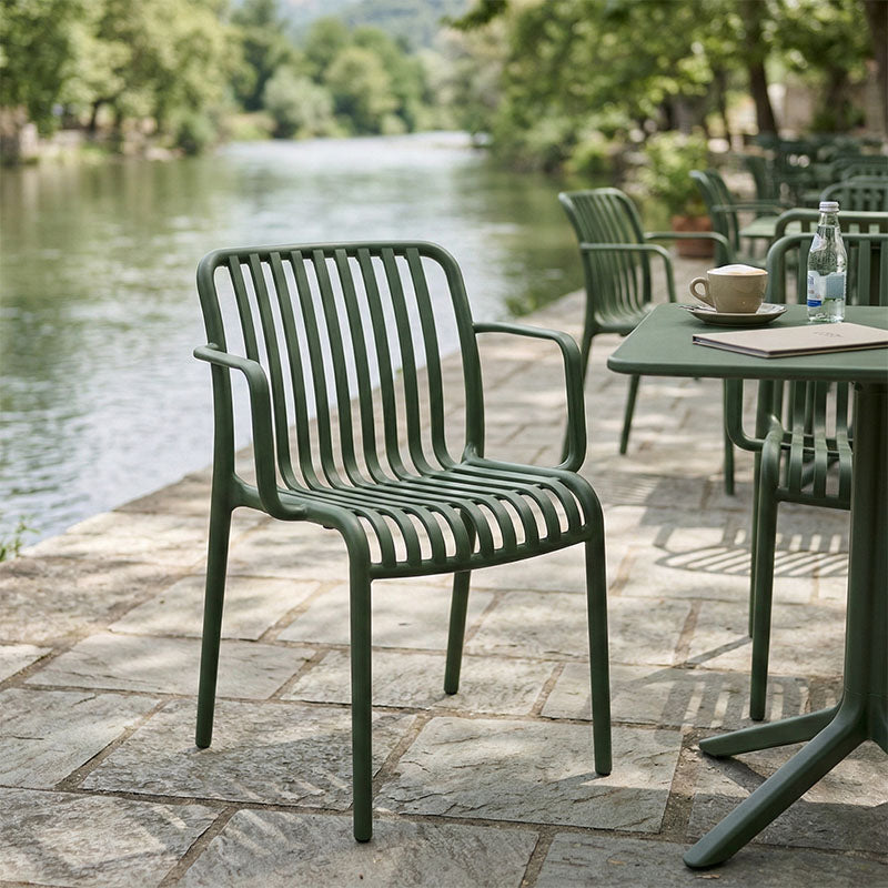 Armchair Zoi pp in dark green shade 54x57.5x79cm