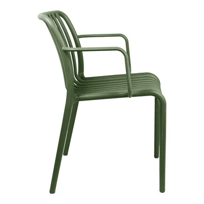 Armchair Zoi pp in dark green shade 54x57.5x79cm