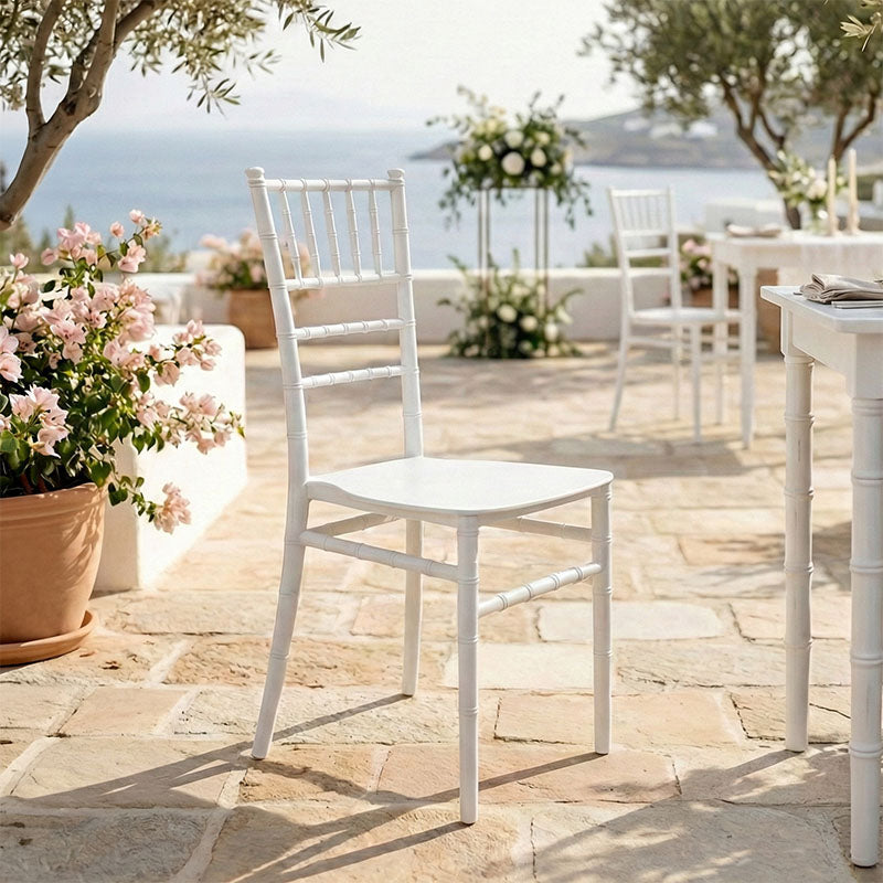 Tiffany Ι pp chair in white shade 38.5x46.5x87cm