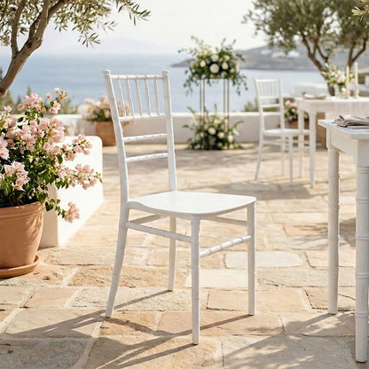 Tiffany Ι pp chair in white shade 38.5x46.5x87cm