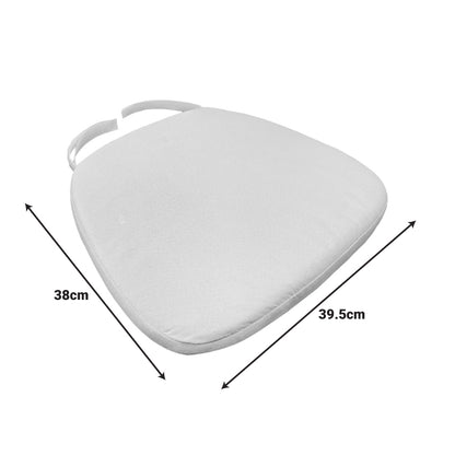 Tiffany I waterprouf cushion fabric in white shade 39.5x38x2.5cm