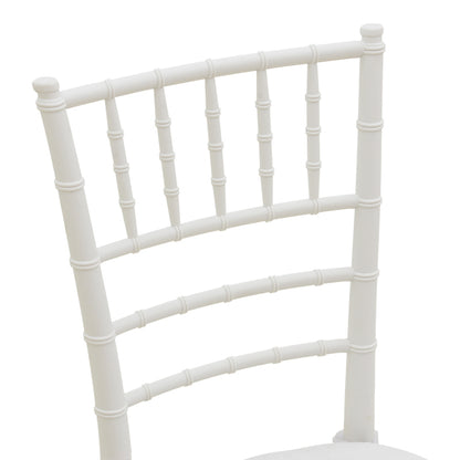 Tiffany I chair with cushion pp in white color 39.5x46.5x87cm