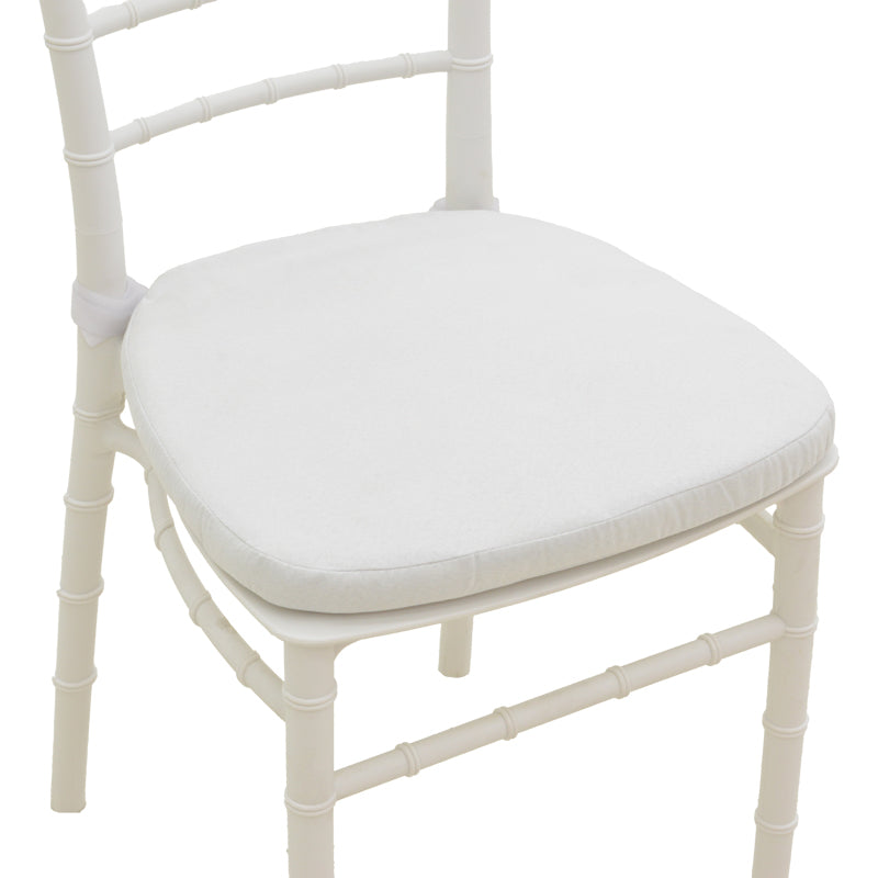 Tiffany I chair with cushion pp in white color 39.5x46.5x87cm