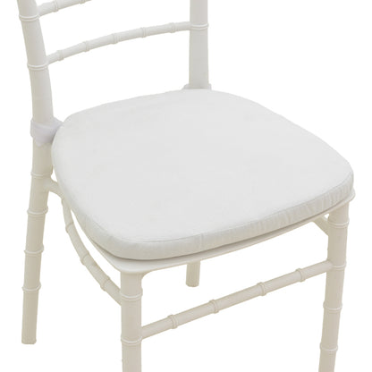 Tiffany I chair with cushion pp in white color 39.5x46.5x87cm