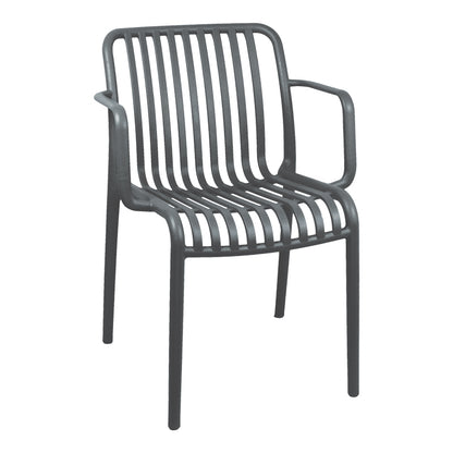Armchair Zoi pp in anthracite 54x57.5x79cm