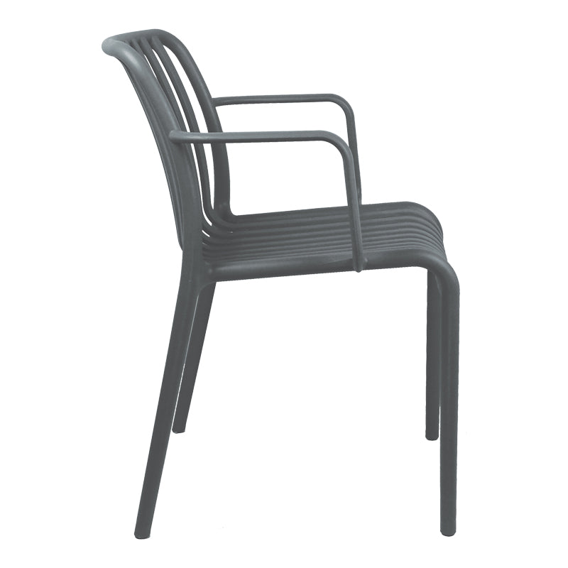 Armchair Zoi pp in anthracite 54x57.5x79cm