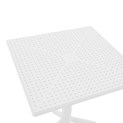Groovy table pp perforated white 60x60x76cm