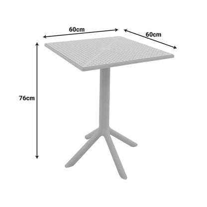 Groovy table pp perforated anthraicte 60x60x76cm