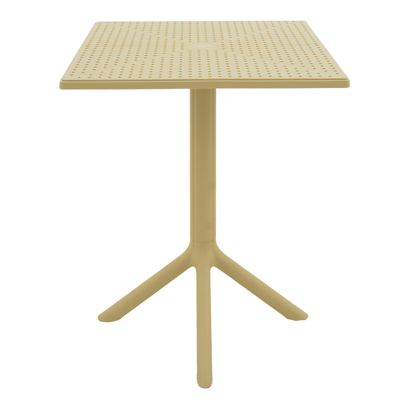 Groovy table pp perforated cappuccino 60x60x76cm