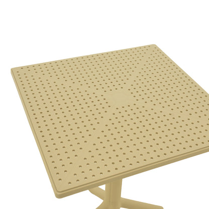 Groovy table pp perforated cappuccino 60x60x76cm