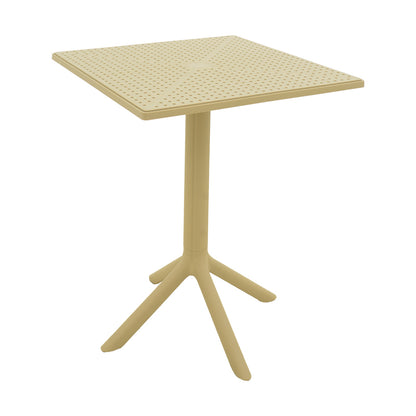 Groovy table pp perforated cappuccino 60x60x76cm