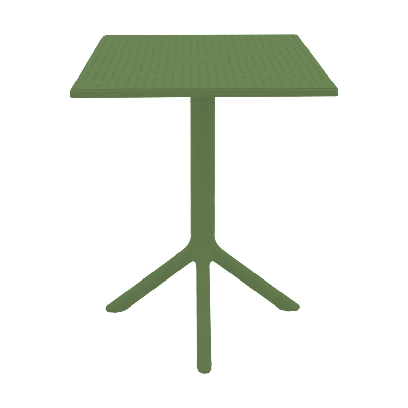Groovy table pp perforated dark green 60x60x76cm