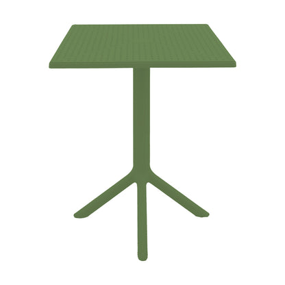 Groovy table pp perforated dark green 60x60x76cm