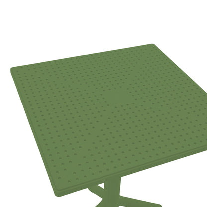 Groovy table pp perforated dark green 60x60x76cm