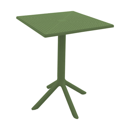 Groovy table pp perforated dark green 60x60x76cm