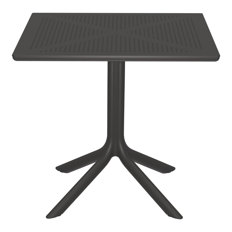 Groovy  perforated pp table anthracite 80x80x74cm