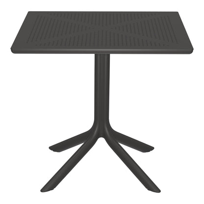Groovy  perforated pp table anthracite 80x80x74cm