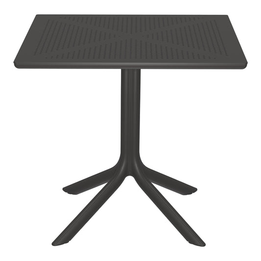 Groovy  perforated pp table anthracite 80x80x74cm