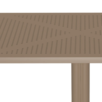 Groovy perforated pp table cappuccino 80x80x74cm