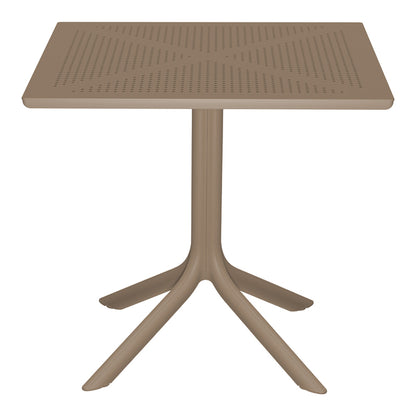 Groovy perforated pp table cappuccino 80x80x74cm