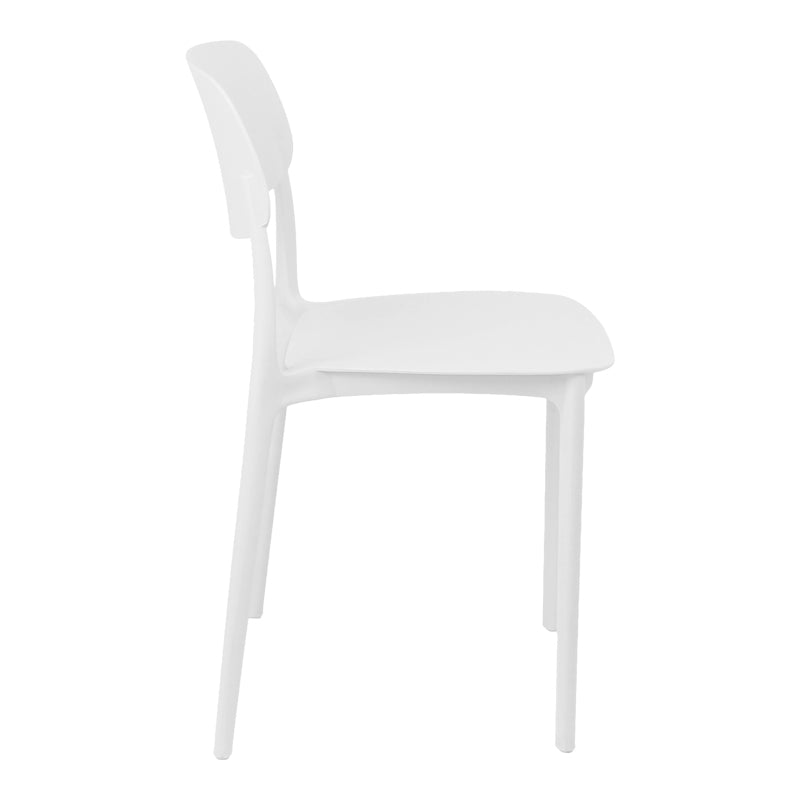 Stackable Berdian pp chair in white color 38x49x79cm