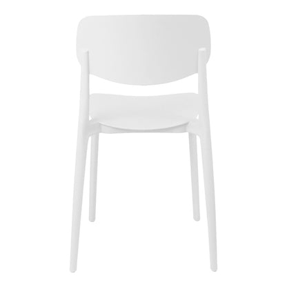Stackable Berdian pp chair in white color 38x49x79cm