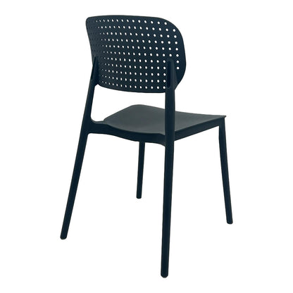 Stackable Regande pp chair black 42x49.5x82cm