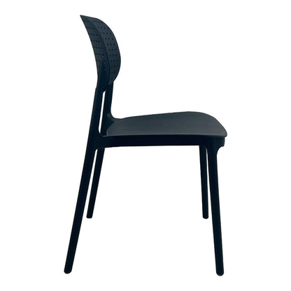 Stackable Regande pp chair black 42x49.5x82cm