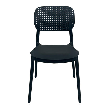 Stackable Regande pp chair black 42x49.5x82cm