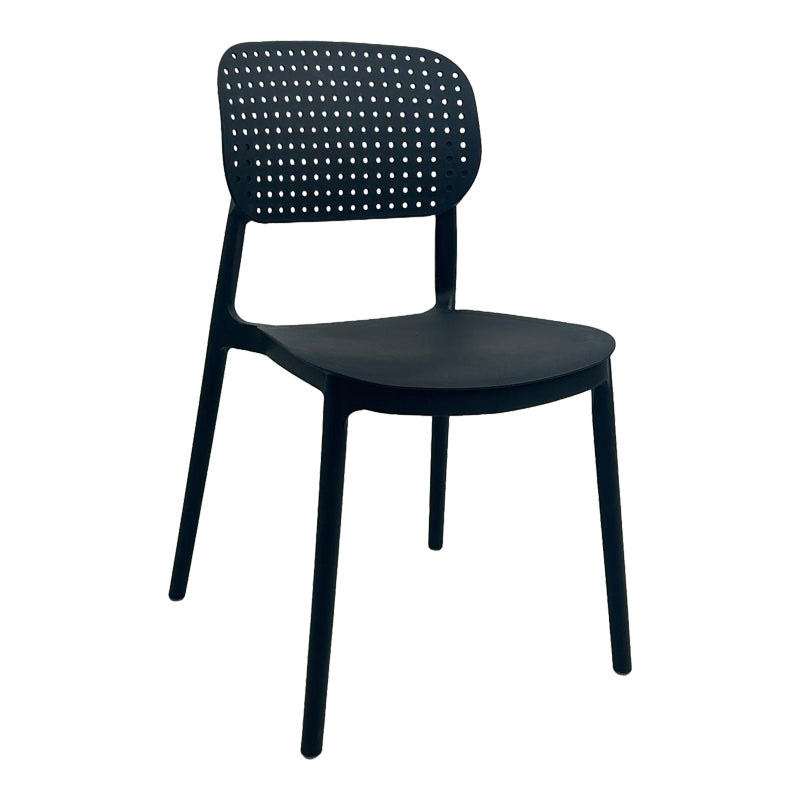 Stackable Regande pp chair black 42x49.5x82cm