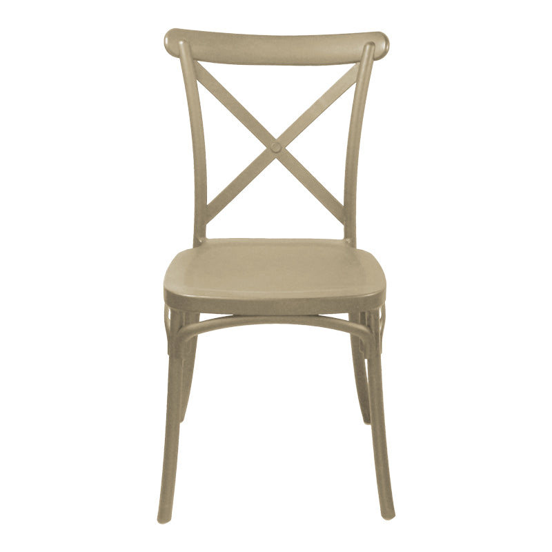 Stackable Crossie pp chair cappuccino 43x53x88cm