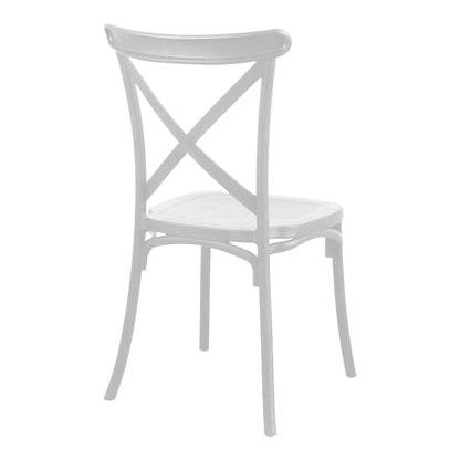 Stackable Crossie pp chair white 43x53x88cm