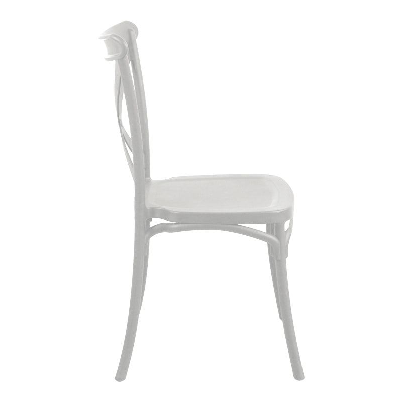 Stackable Crossie pp chair white 43x53x88cm