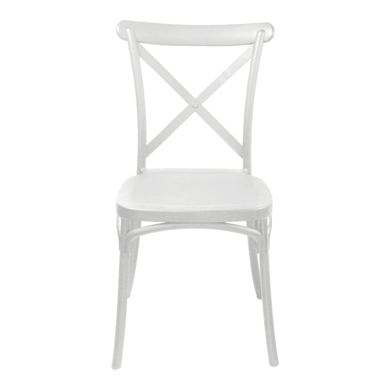 Stackable Crossie pp chair white 43x53x88cm