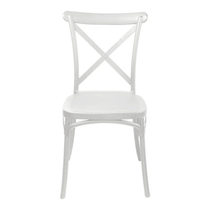 Stackable Crossie pp chair white 43x53x88cm