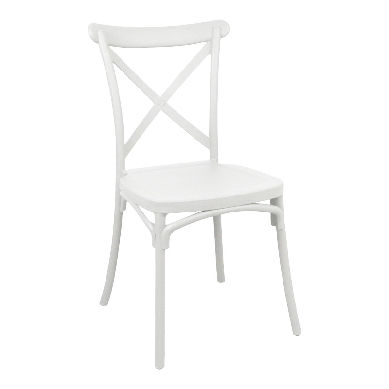 Stackable Crossie pp chair white 43x53x88cm