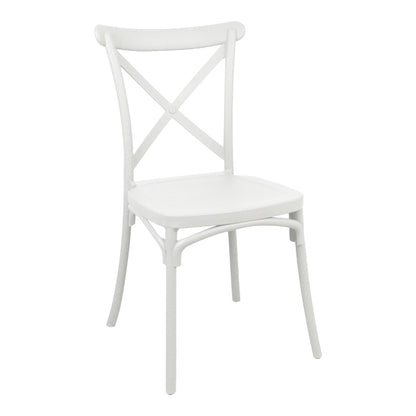 Stackable Crossie pp chair white 43x53x88cm