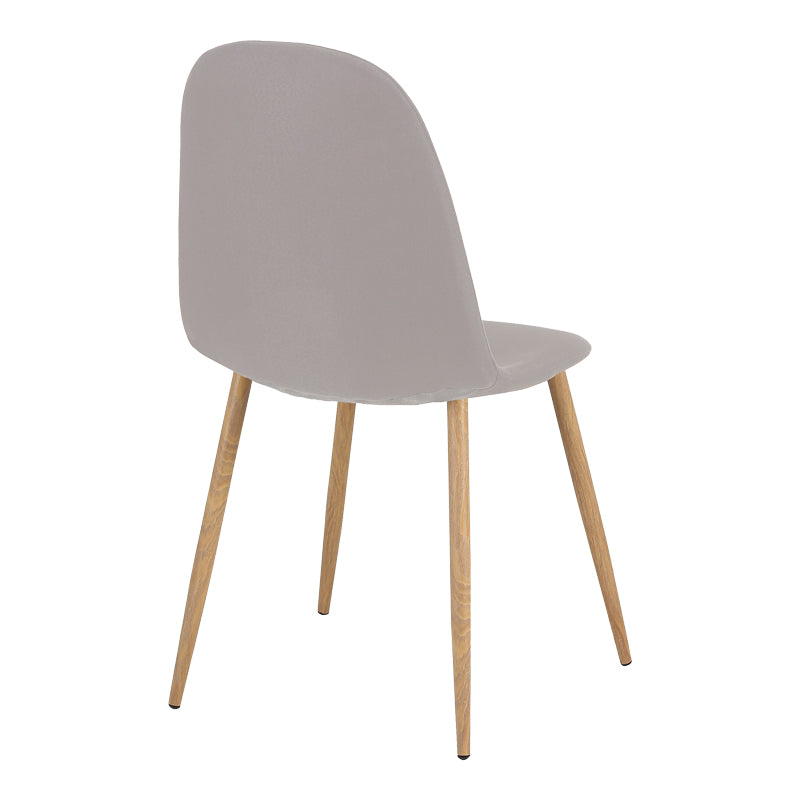 Chair Bella pakoworld light grey fabric-natural metal leg 43x52x88cm