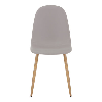 Chair Bella pakoworld light grey fabric-natural metal leg 43x52x88cm