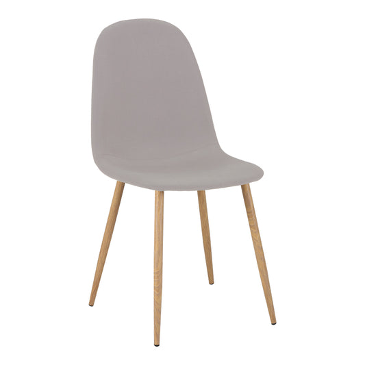 Chair Bella pakoworld light grey fabric-natural metal leg 43x52x88cm