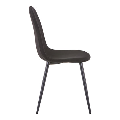 Chair Bella pakoworld antracite fabric-black metal leg 43x52x88cm