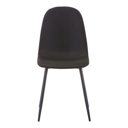 Chair Bella pakoworld antracite fabric-black metal leg 43x52x88cm